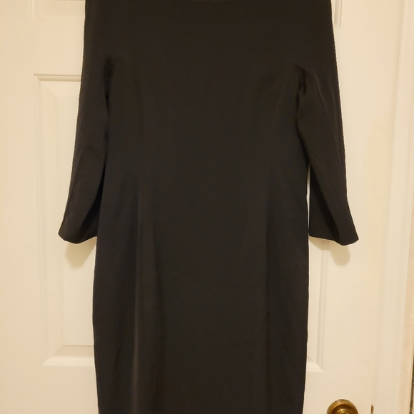 Black, 3/4--sleeve, sheath dress - Picture 3 of 4